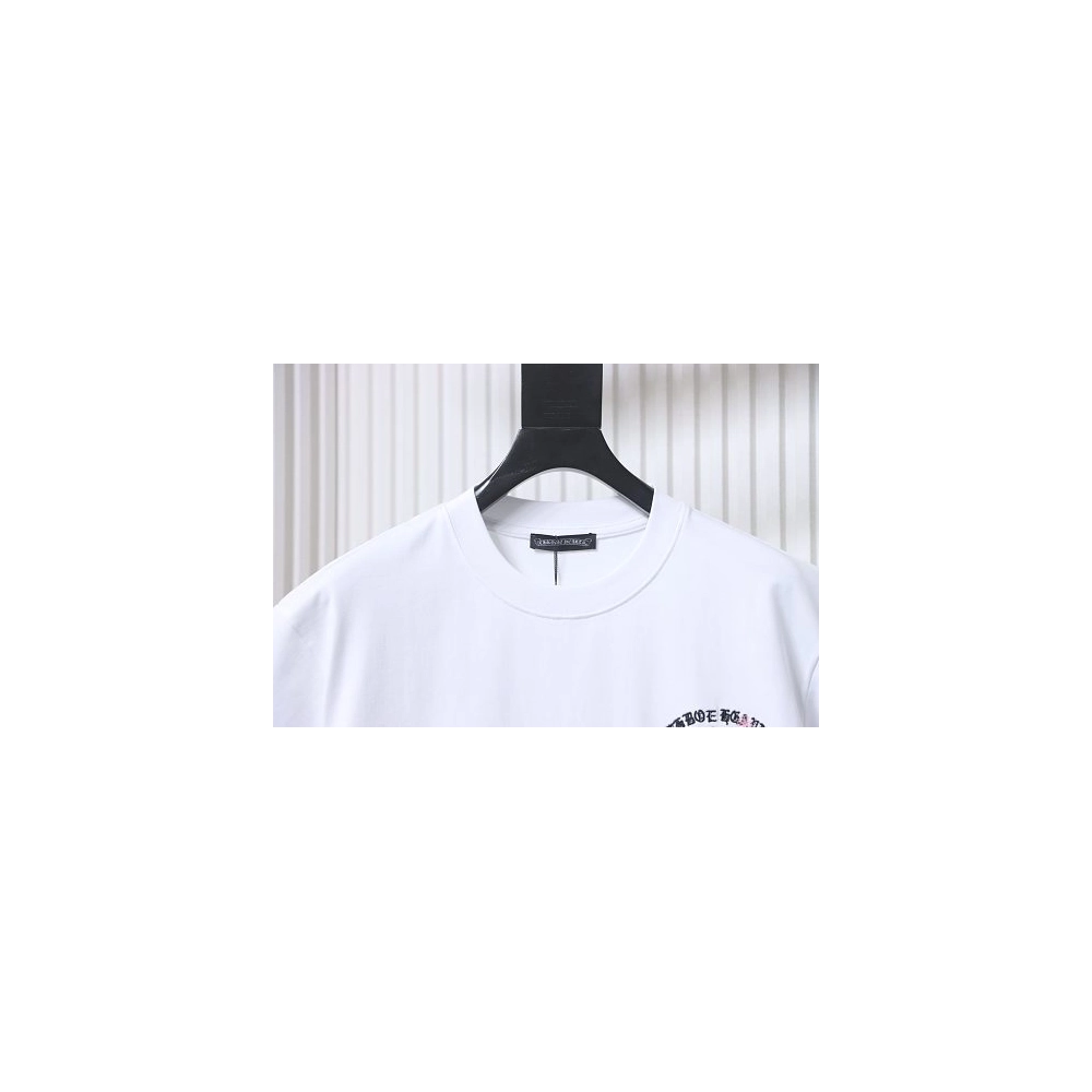Chrome Hearts Sanskrit Cross Embroidered T-Shirt White,Chrome Hearts T-Shirts,T-Shirts,CLOTHES