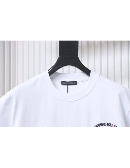 Chrome Hearts Sanskrit Cross Embroidered T-Shirt White,Chrome Hearts T-Shirts,T-Shirts,CLOTHES