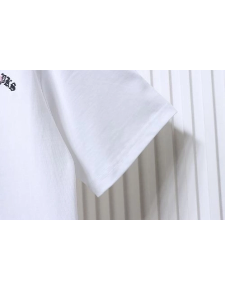 Chrome Hearts Sanskrit Cross Embroidered T-Shirt White,Chrome Hearts T-Shirts,T-Shirts,CLOTHES