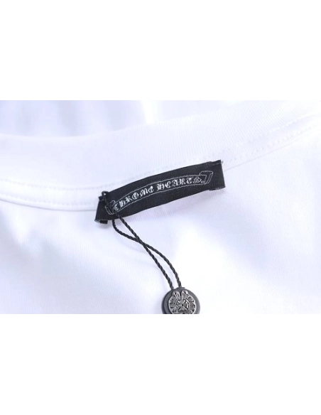 Chrome Hearts Sanskrit Cross Embroidered T-Shirt White,Chrome Hearts T-Shirts,T-Shirts,CLOTHES
