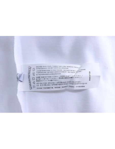 Chrome Hearts Sanskrit Cross Embroidered T-Shirt White,Chrome Hearts T-Shirts,T-Shirts,CLOTHES