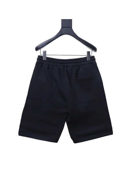 Dior Ink-Splatter Graffiti Embroidered Logo Shorts Black,Dior Shorts,Shorts,CLOTHES