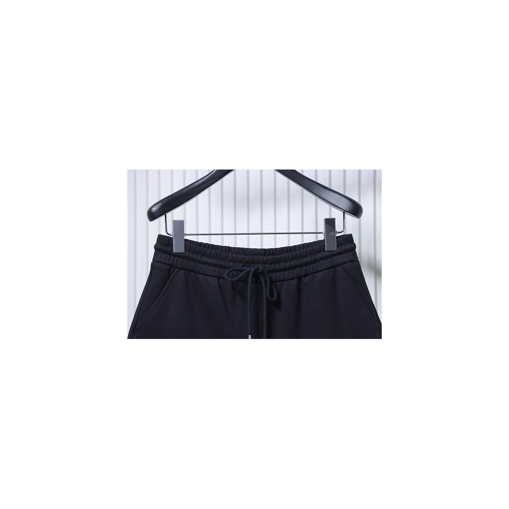 Dior Ink-Splatter Graffiti Embroidered Logo Shorts Black,Dior Shorts,Shorts,CLOTHES