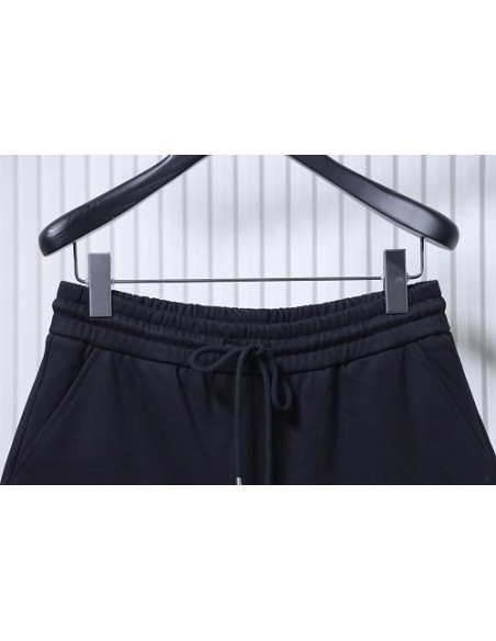 Dior Ink-Splatter Graffiti Embroidered Logo Shorts Black,Dior Shorts,Shorts,CLOTHES