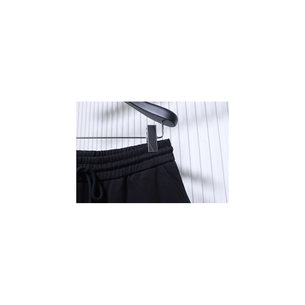 Dior Ink-Splatter Graffiti Embroidered Logo Shorts Black,Dior Shorts,Shorts,CLOTHES
