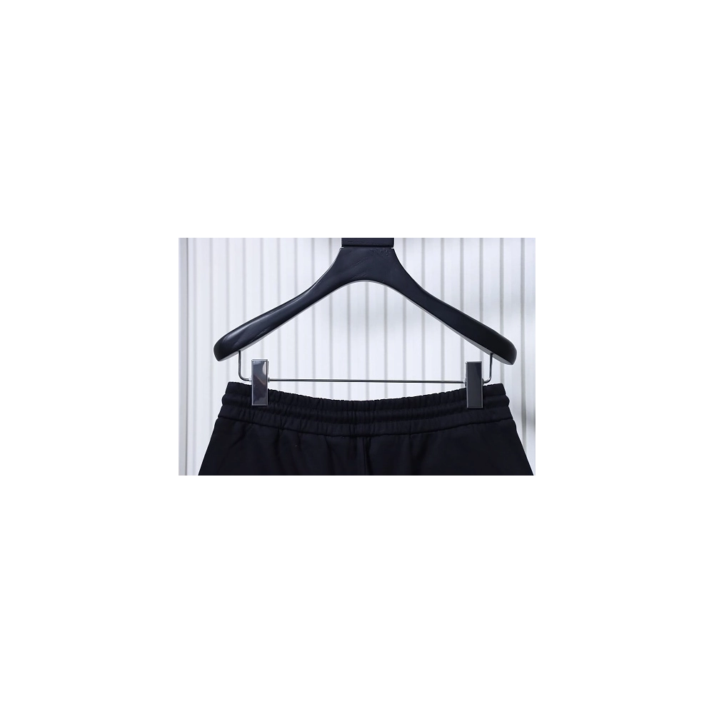 Dior Ink-Splatter Graffiti Embroidered Logo Shorts Black,Dior Shorts,Shorts,CLOTHES