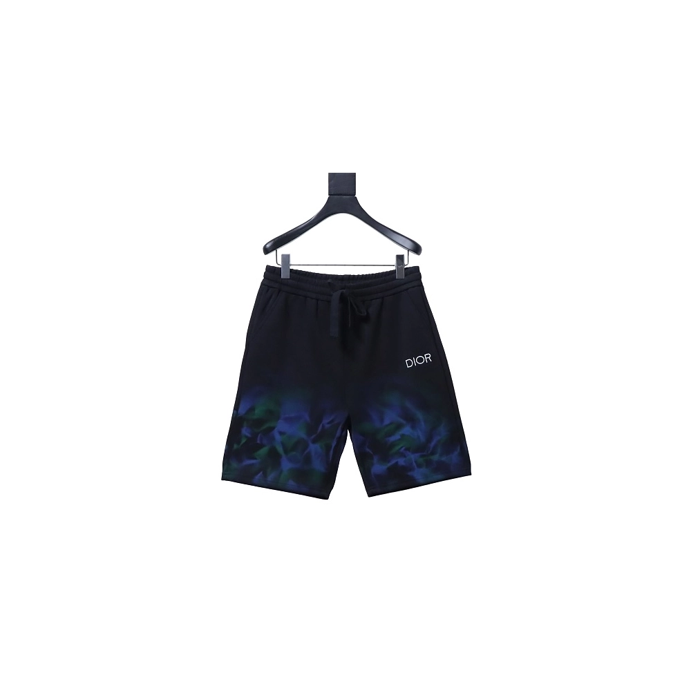 Dior Smoke-Effect Print Shorts Black,Dior Shorts,Shorts,CLOTHES