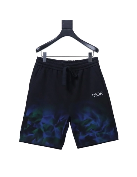 Dior Smoke-Effect Print Shorts Black,Dior Shorts,Shorts,CLOTHES
