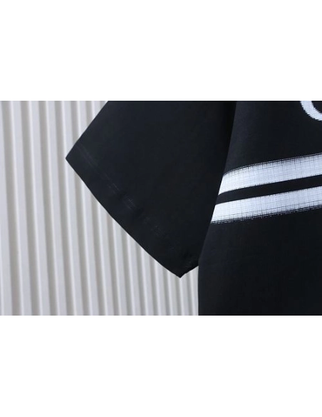 Gucci Black and White Gradient Belt Print T-shirt Black,Gucci T-shirts,T-Shirts,CLOTHES