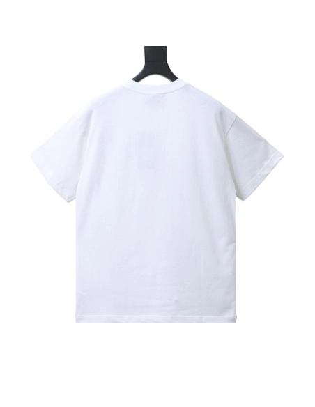 Gucci Black and White Gradient Belt Print T-shirt White,Gucci T-shirts,T-Shirts,CLOTHES