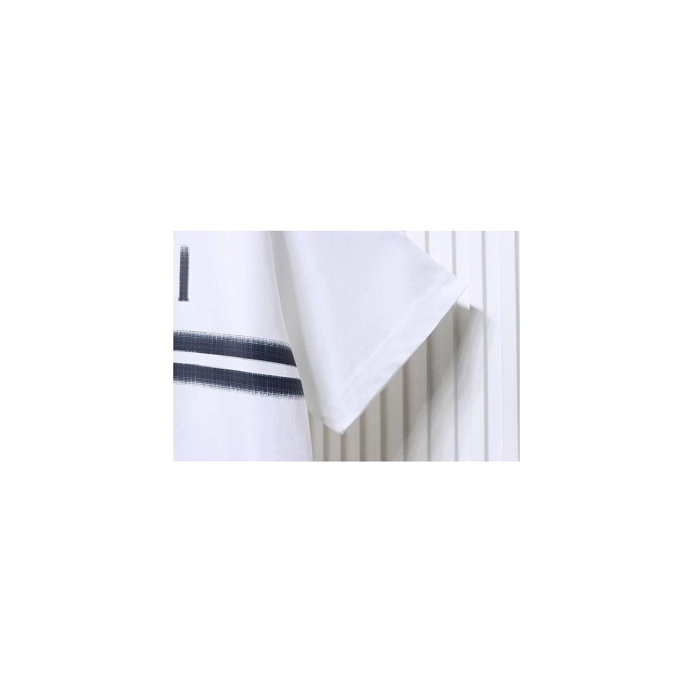 Gucci Black and White Gradient Belt Print T-shirt White,Gucci T-shirts,T-Shirts,CLOTHES