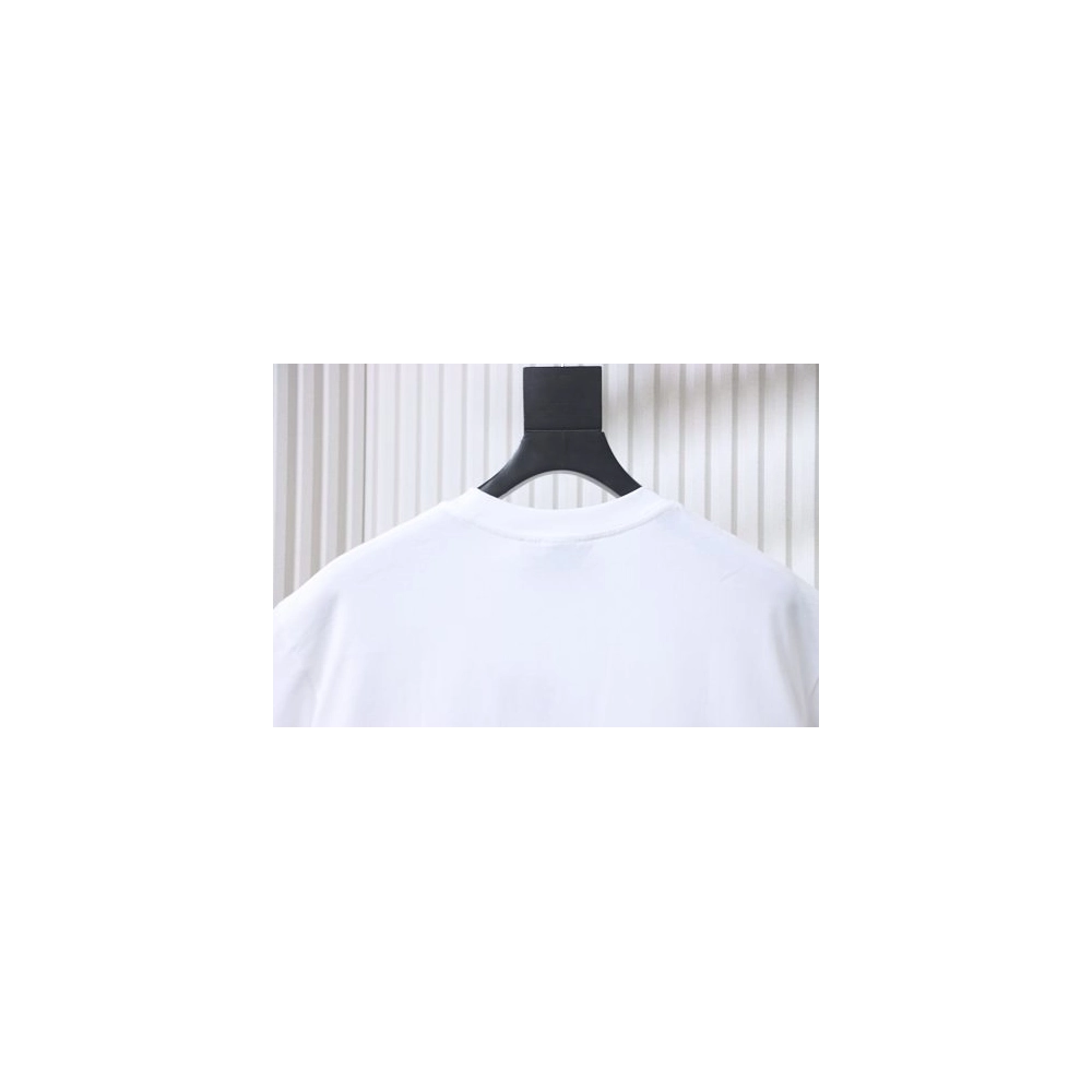 Gucci Black and White Gradient Belt Print T-shirt White,Gucci T-shirts,T-Shirts,CLOTHES