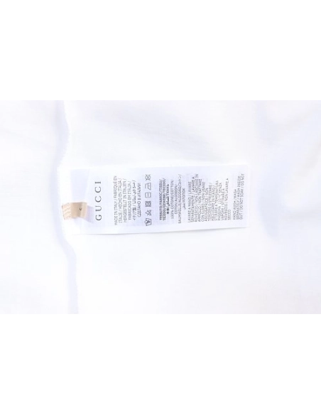 Gucci Black and White Gradient Belt Print T-shirt White,Gucci T-shirts,T-Shirts,CLOTHES