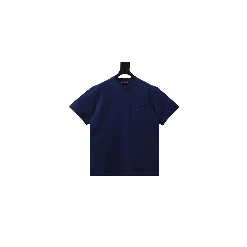 Gucci Pocket Horsebit Embroidered T-Shirt Dark blue,Gucci T-shirts,T-Shirts,CLOTHES