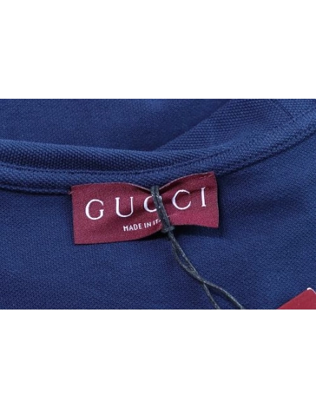 Gucci Pocket Horsebit Embroidered T-Shirt Dark blue,Gucci T-shirts,T-Shirts,CLOTHES