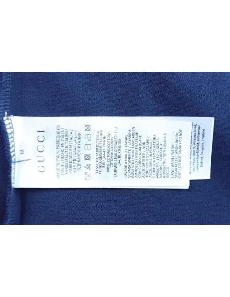 Gucci Pocket Horsebit Embroidered T-Shirt Dark blue,Gucci T-shirts,T-Shirts,CLOTHES
