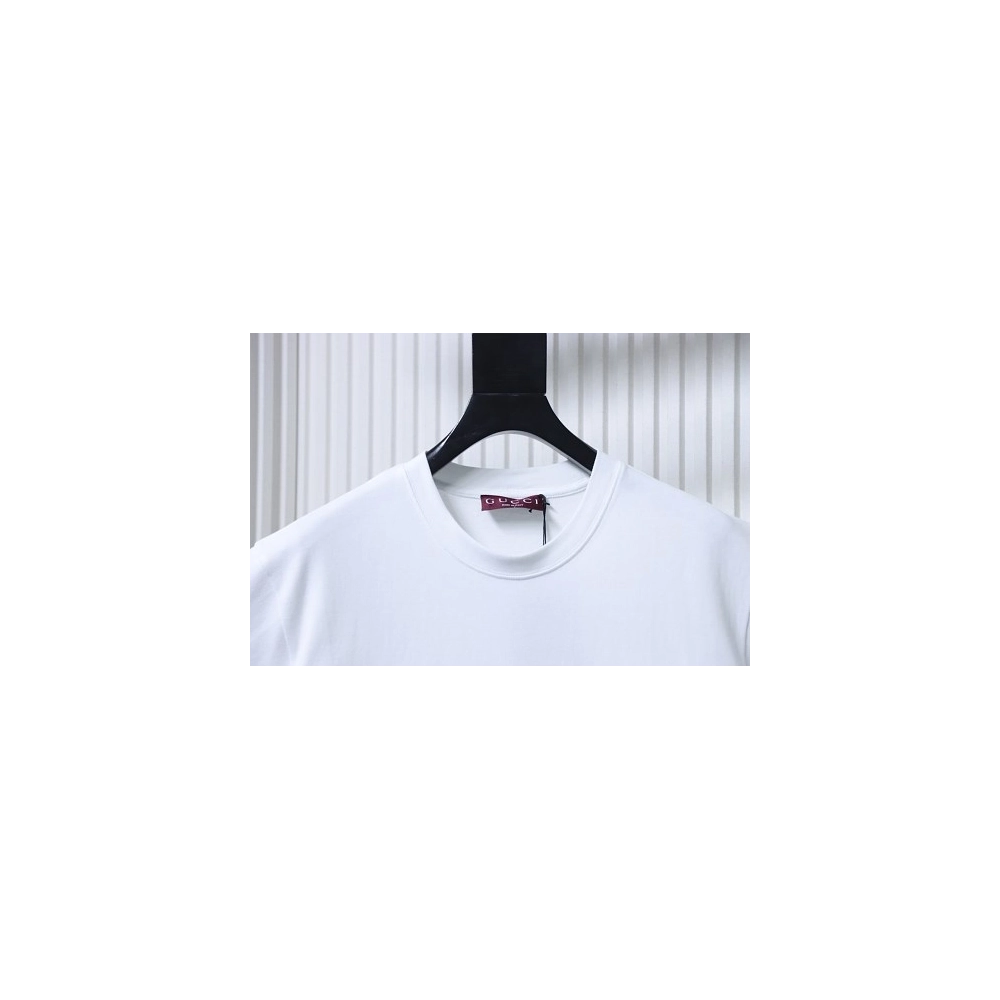 Gucci Pocket Horsebit Embroidered T-Shirt White,Gucci T-shirts,T-Shirts,CLOTHES