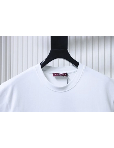 Gucci Pocket Horsebit Embroidered T-Shirt White,Gucci T-shirts,T-Shirts,CLOTHES