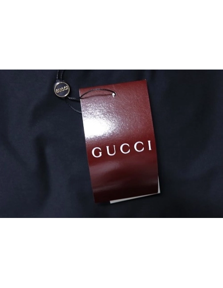 Gucci Red and Green Ribbed Crew-Neck T-Shirt Black,Gucci T-shirts,T-Shirts,CLOTHES