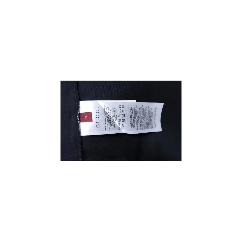 Gucci Red and Green Ribbed Crew-Neck T-Shirt Black,Gucci T-shirts,T-Shirts,CLOTHES