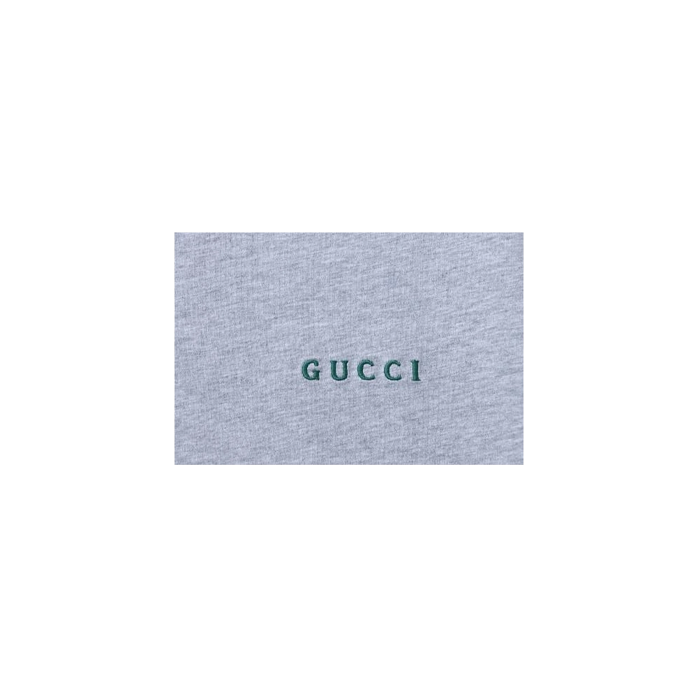 Gucci Red and Green Ribbed Crew-Neck T-Shirt Gray,Gucci T-shirts,T-Shirts,CLOTHES
