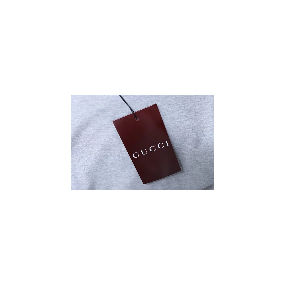 Gucci Red and Green Ribbed Crew-Neck T-Shirt Gray,Gucci T-shirts,T-Shirts,CLOTHES