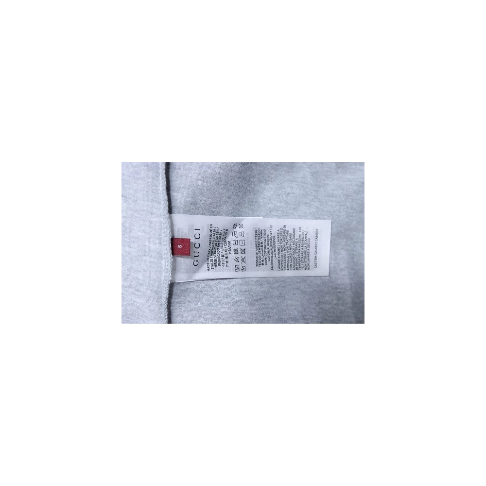 Gucci Red and Green Ribbed Crew-Neck T-Shirt Gray,Gucci T-shirts,T-Shirts,CLOTHES