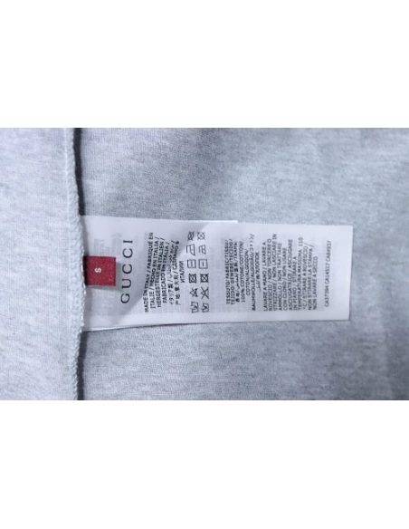 Gucci Red and Green Ribbed Crew-Neck T-Shirt Gray,Gucci T-shirts,T-Shirts,CLOTHES