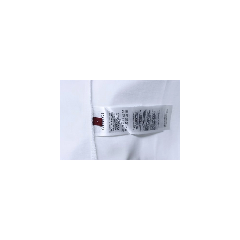 Gucci Red and Green Ribbed Crew-Neck T-Shirt White,Gucci T-shirts,T-Shirts,CLOTHES