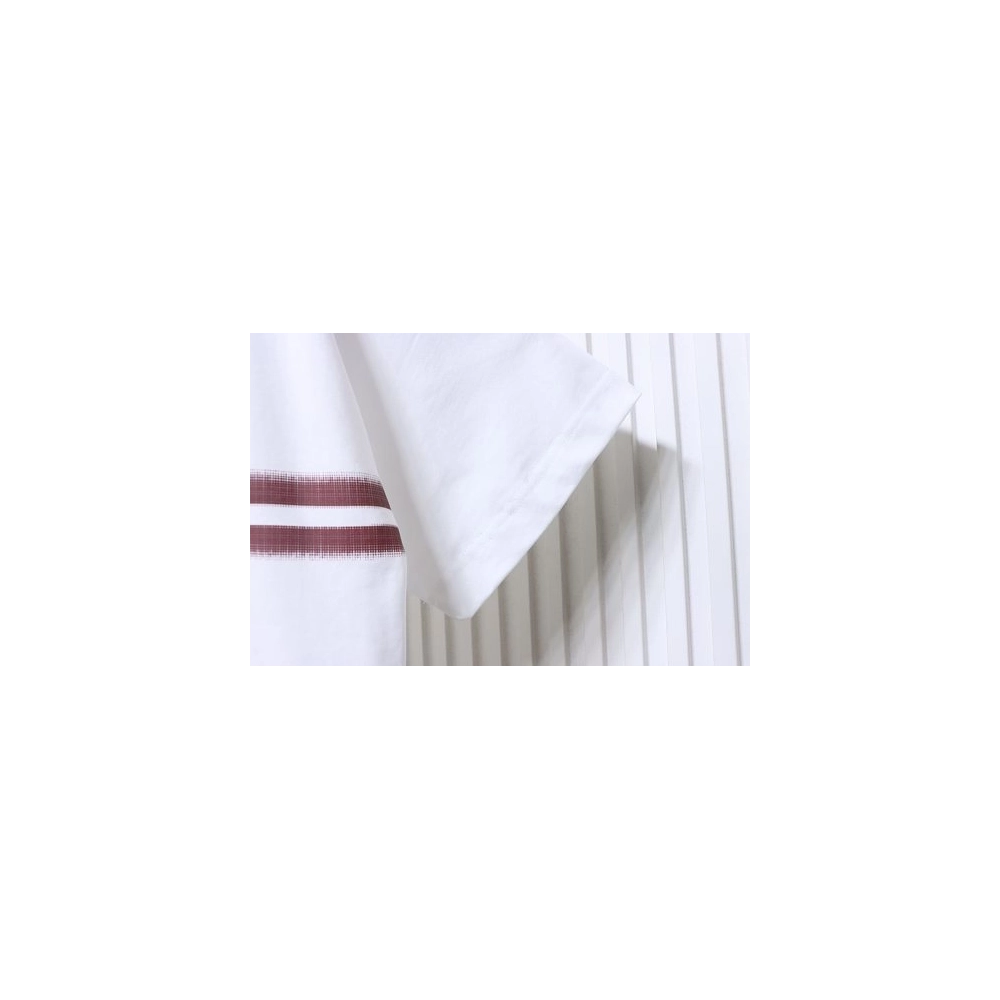 Gucci Red and White Gradient Belt Print T-shirt White,Gucci T-shirts,T-Shirts,CLOTHES