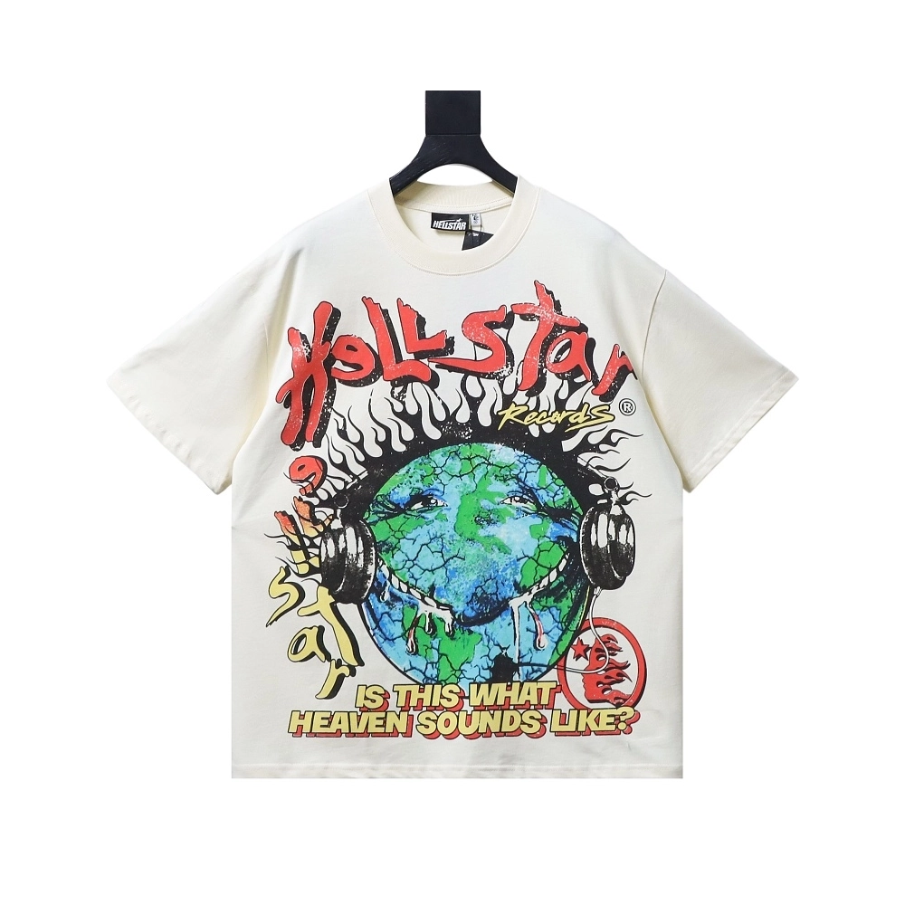 HellStar Broken Smiley Face T-Shirt Apricot,Hellstar T-Shirts,T-Shirts,CLOTHES