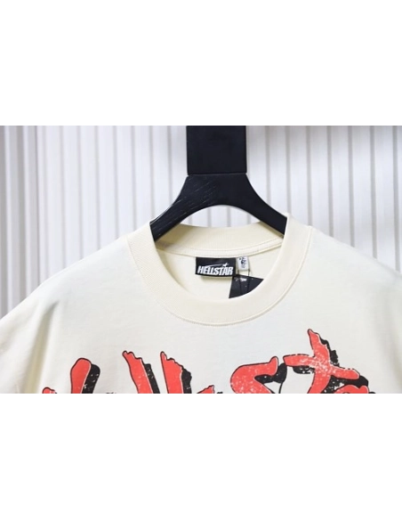 HellStar Broken Smiley Face T-Shirt Apricot,Hellstar T-Shirts,T-Shirts,CLOTHES