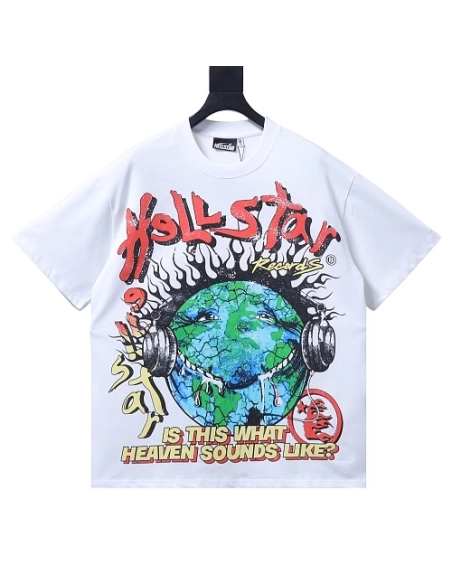 HellStar Broken Smiley Face T-Shirt White,Hellstar T-Shirts,T-Shirts,CLOTHES