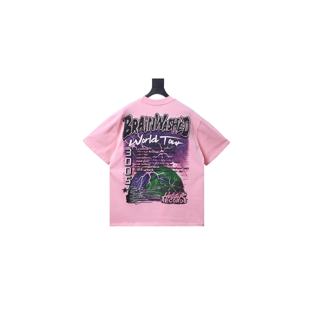 Hellstar Futuristic Tech-Style Graffiti T-Shirt Pink,Hellstar T-Shirts,T-Shirts,CLOTHES