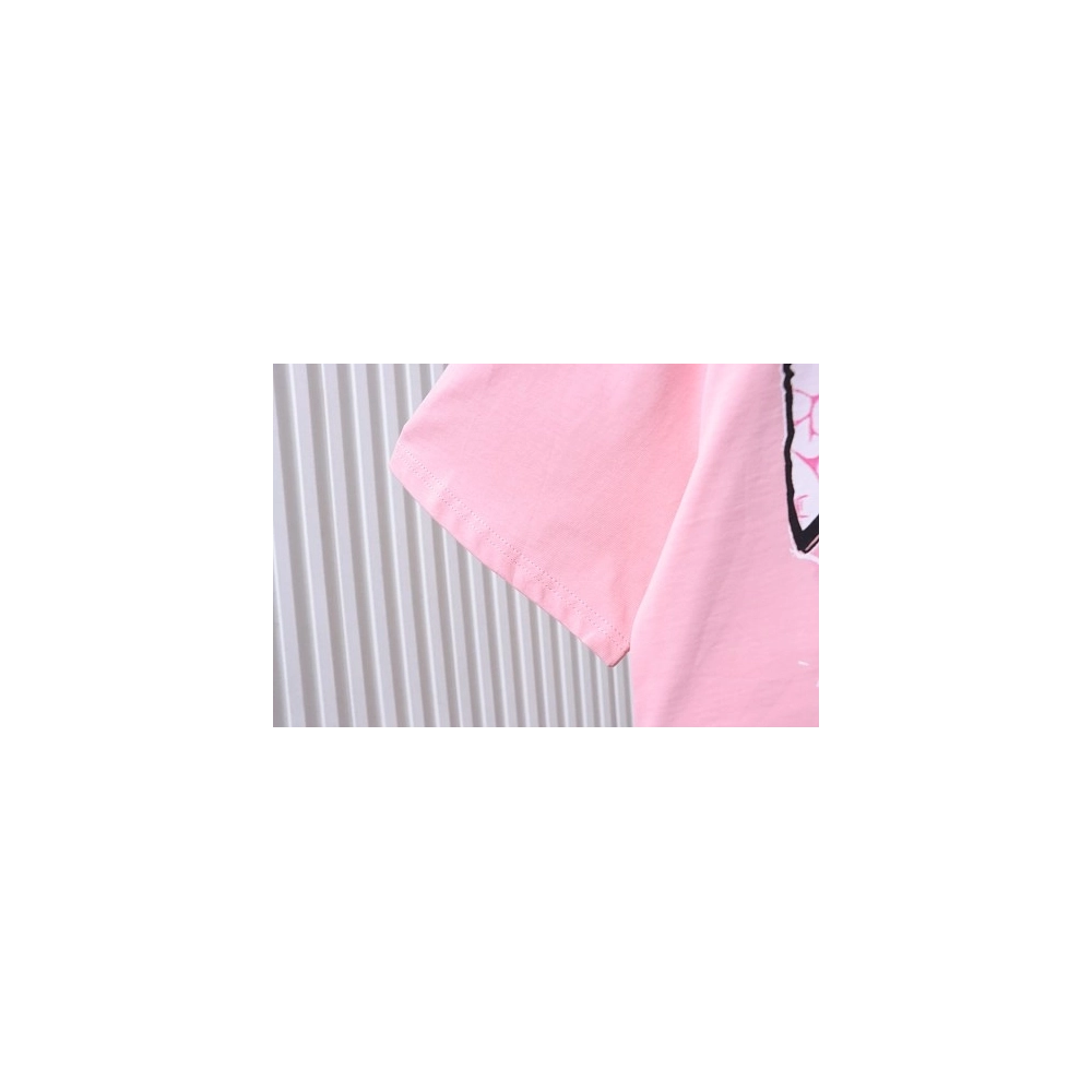 Hellstar Futuristic Tech-Style Graffiti T-Shirt Pink,Hellstar T-Shirts,T-Shirts,CLOTHES