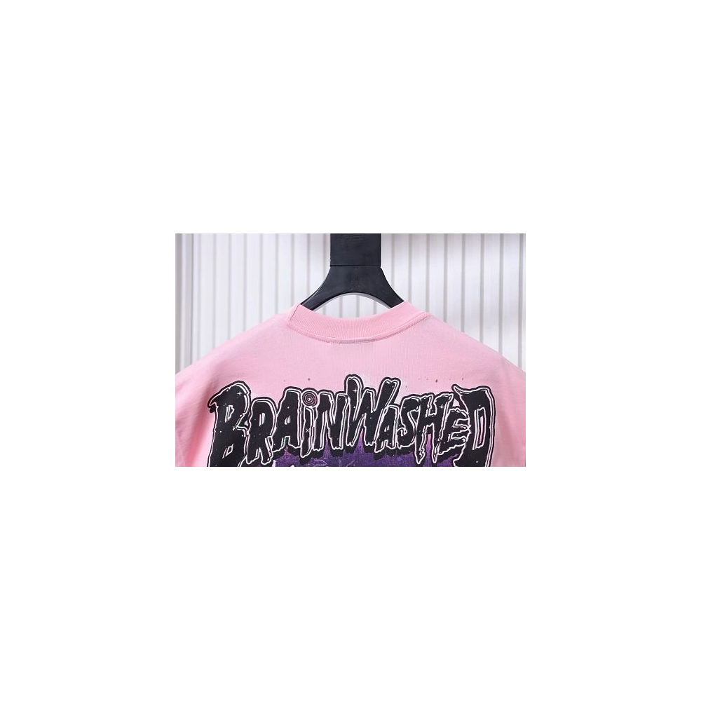 Hellstar Futuristic Tech-Style Graffiti T-Shirt Pink,Hellstar T-Shirts,T-Shirts,CLOTHES