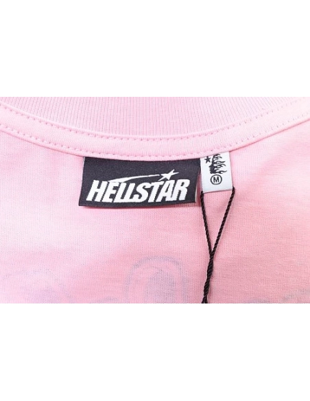 Hellstar Futuristic Tech-Style Graffiti T-Shirt Pink,Hellstar T-Shirts,T-Shirts,CLOTHES