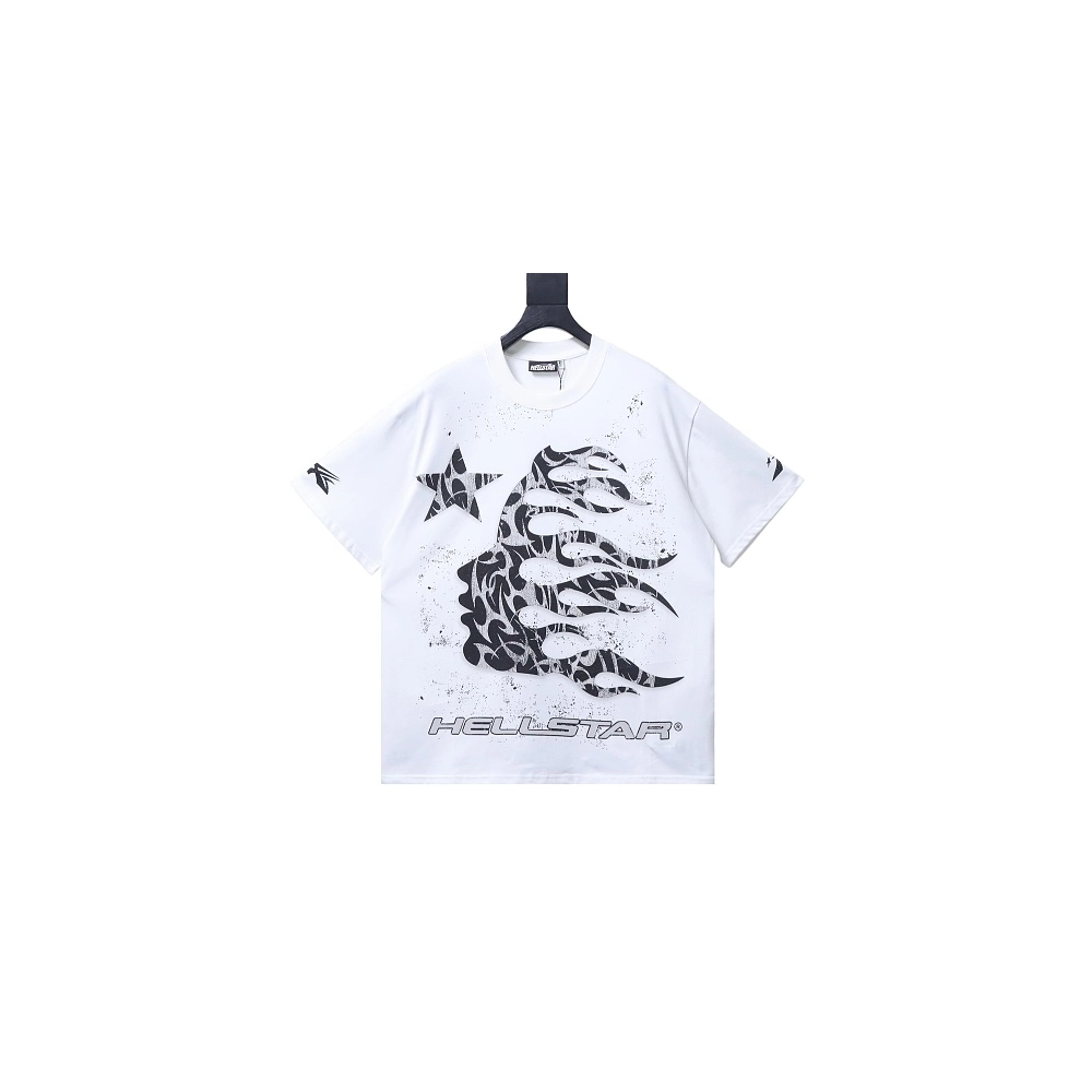 Hellstar Thorn Glitter T-Shirt White,Hellstar T-Shirts,T-Shirts,CLOTHES