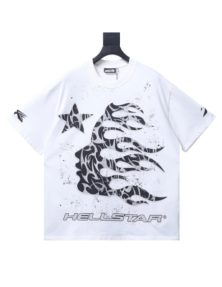 Hellstar Thorn Glitter T-Shirt White,Hellstar T-Shirts,T-Shirts,CLOTHES