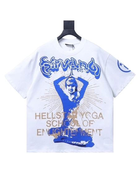 Hellstar Yoga Portrait T-Shirt White,Hellstar T-Shirts,T-Shirts,CLOTHES
