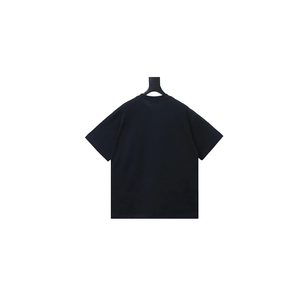 Loewe Rainbow Letter Embroidery T-Shirt Black,Loewe T-Shirts,T-Shirts,CLOTHES