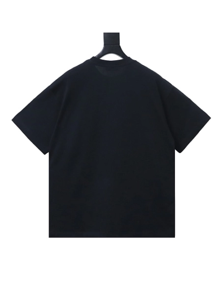 Loewe Rainbow Letter Embroidery T-Shirt Black,Loewe T-Shirts,T-Shirts,CLOTHES