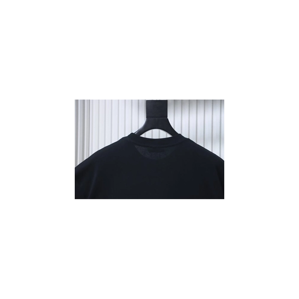 Loewe Rainbow Letter Embroidery T-Shirt Black,Loewe T-Shirts,T-Shirts,CLOTHES