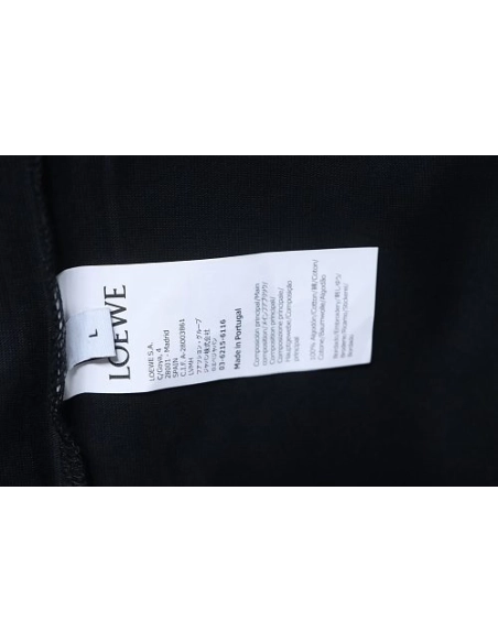Loewe Rainbow Letter Embroidery T-Shirt Black,Loewe T-Shirts,T-Shirts,CLOTHES