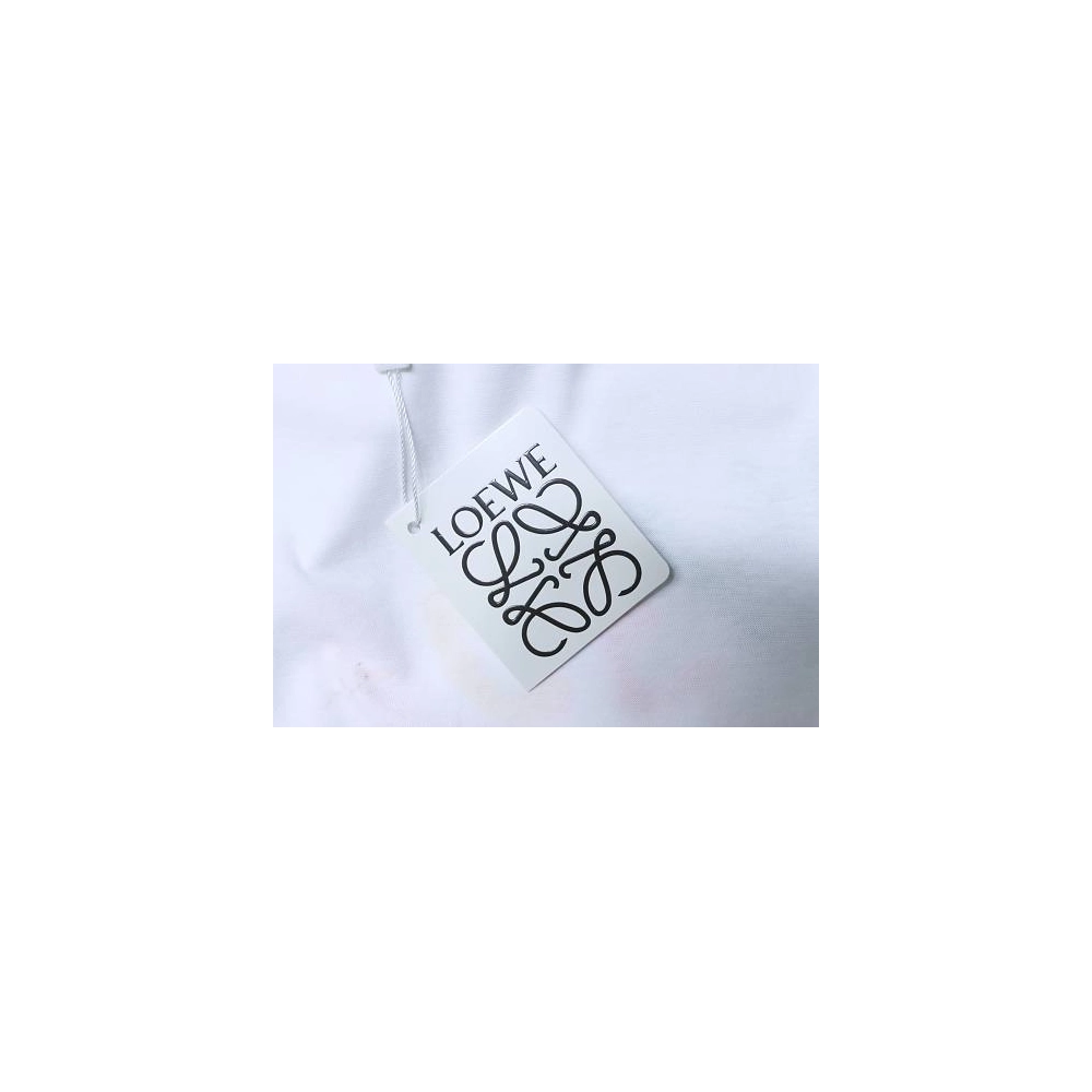 Loewe Rainbow Letter Embroidery T-Shirt White,Loewe T-Shirts,T-Shirts,CLOTHES