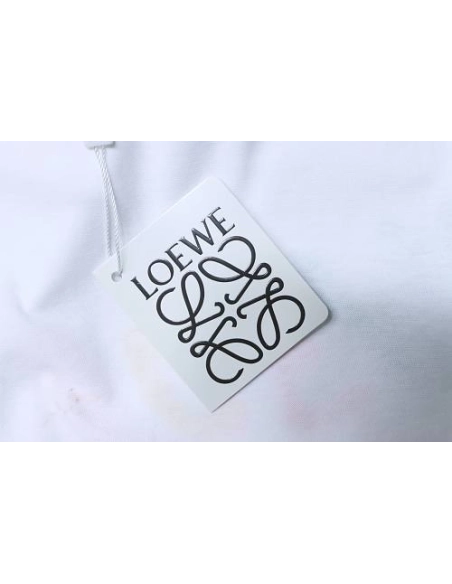 Loewe Rainbow Letter Embroidery T-Shirt White,Loewe T-Shirts,T-Shirts,CLOTHES