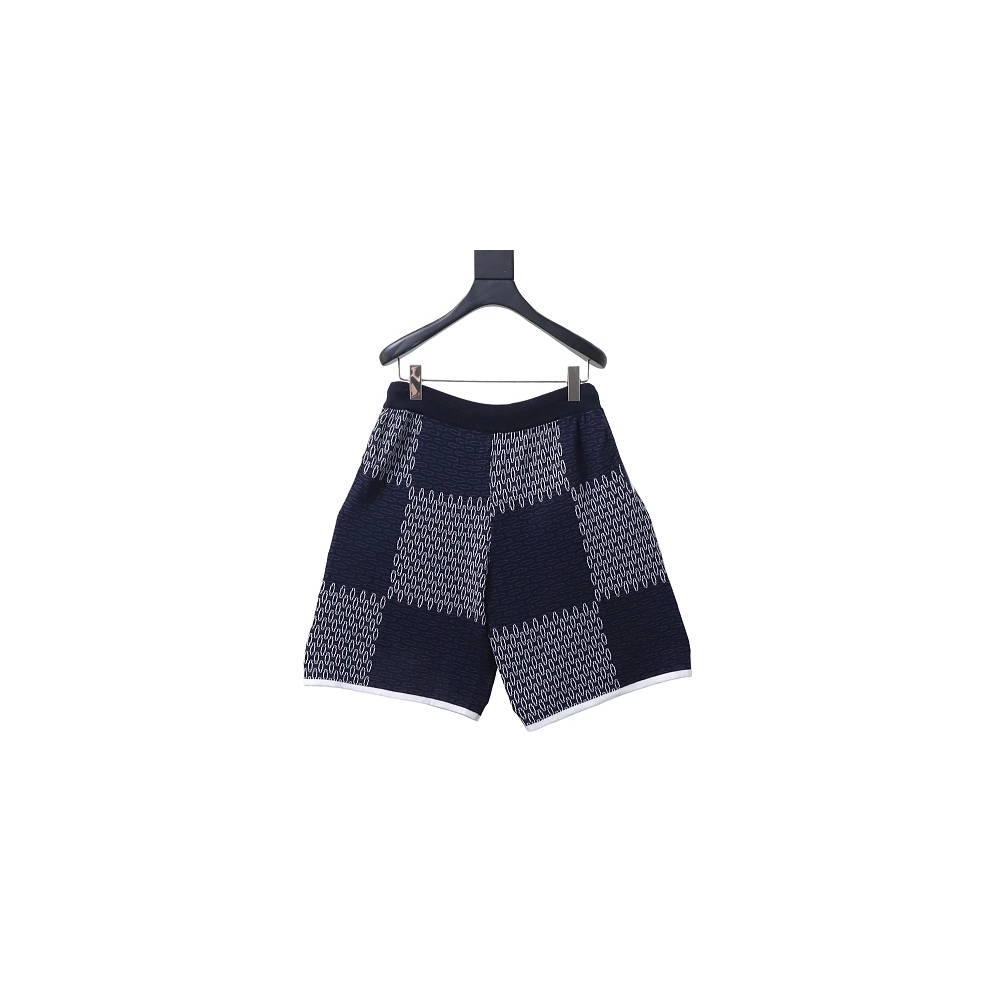 Louis Vuitton Checkerboard Jacquard Knit Shorts,Louis Vuitton T-Shirts,T-Shirts,CLOTHES