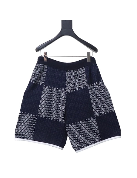 Louis Vuitton Checkerboard Jacquard Knit Shorts,Louis Vuitton T-Shirts,T-Shirts,CLOTHES