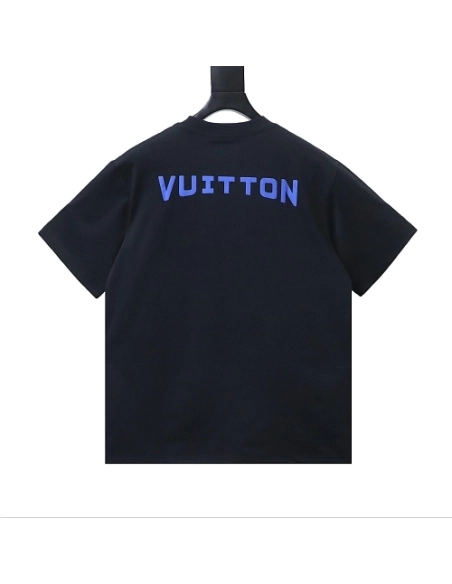 Louis Vuitton Circular Monogram Logo T-Shirt Black,Louis Vuitton T-Shirts,T-Shirts,CLOTHES