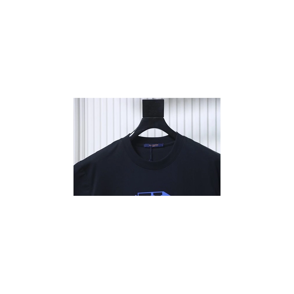 Louis Vuitton Circular Monogram Logo T-Shirt Black,Louis Vuitton T-Shirts,T-Shirts,CLOTHES